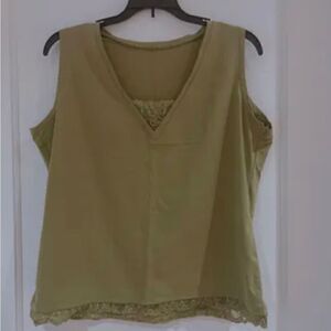 Sage green sleeveless top
